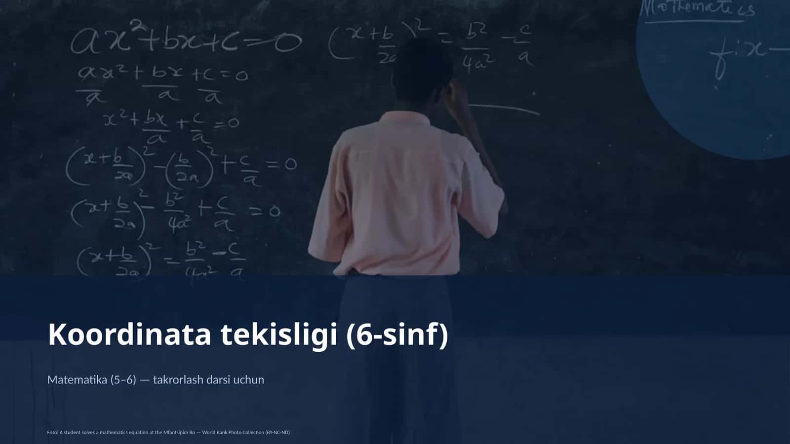Koordinata tekisligi (6-sinf)