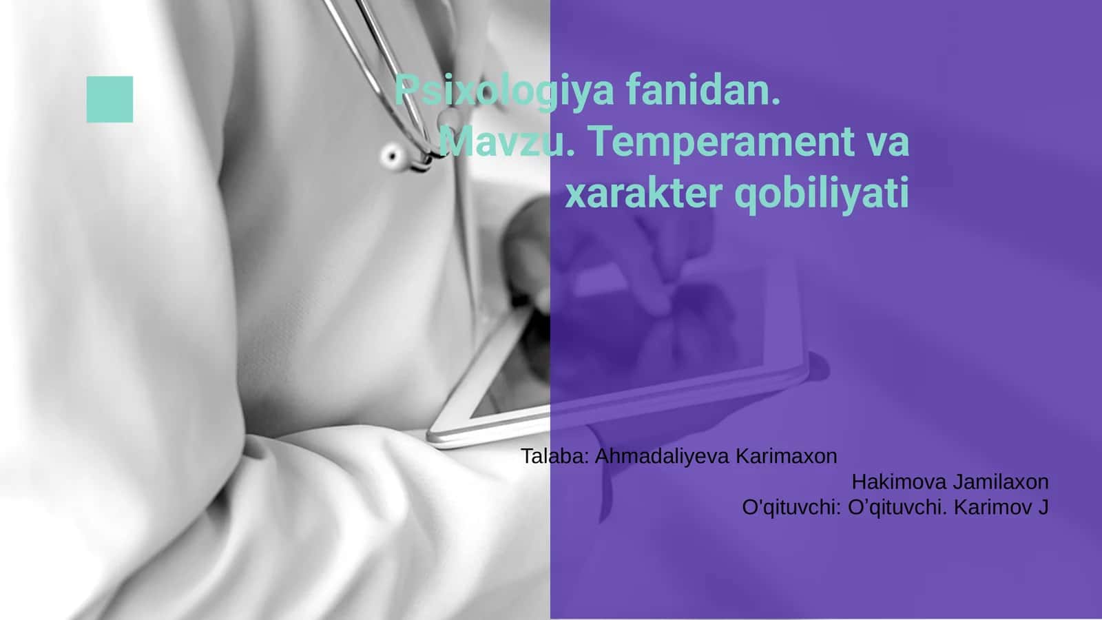 Temperament va xarakter qobiliyati