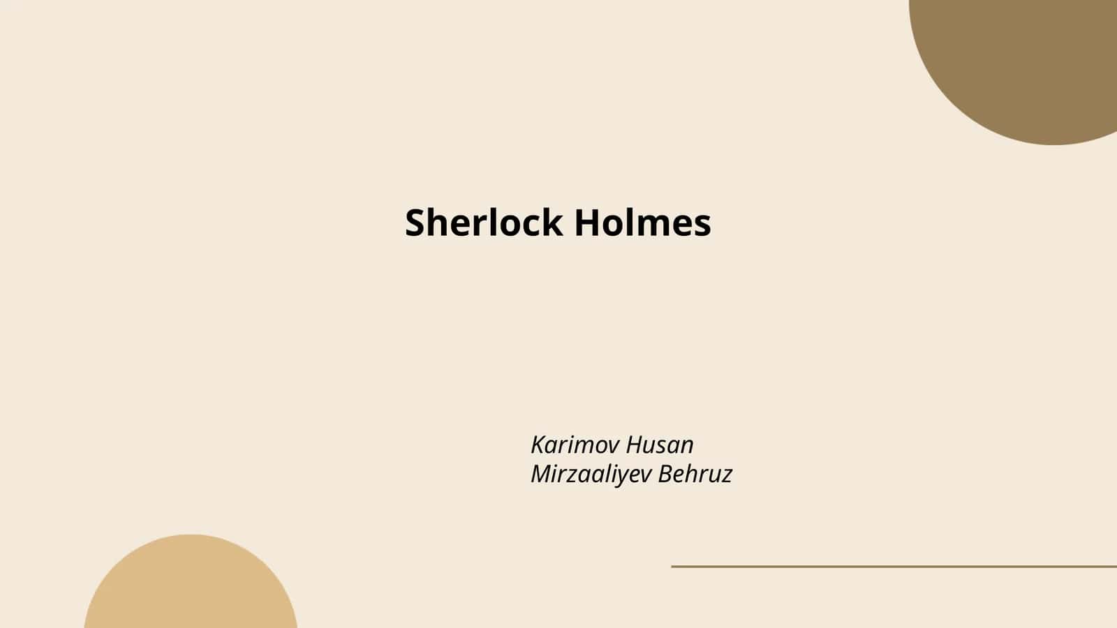 Sherlock Holmes