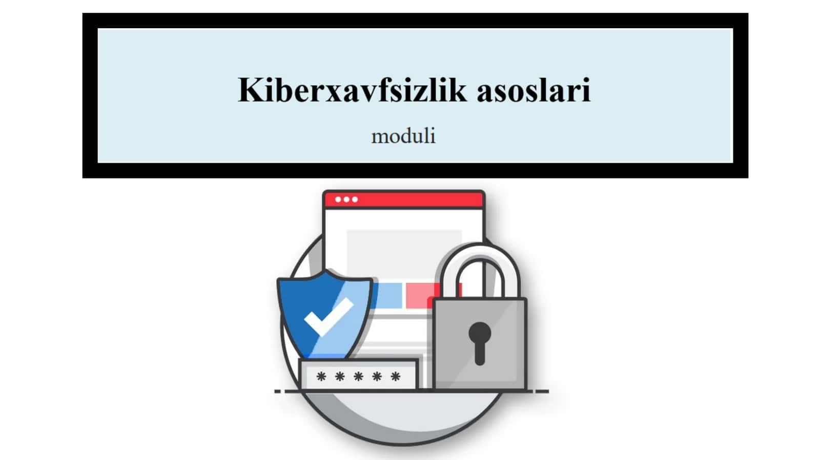 Kiberxavfsizlik asoslari faniga kirish