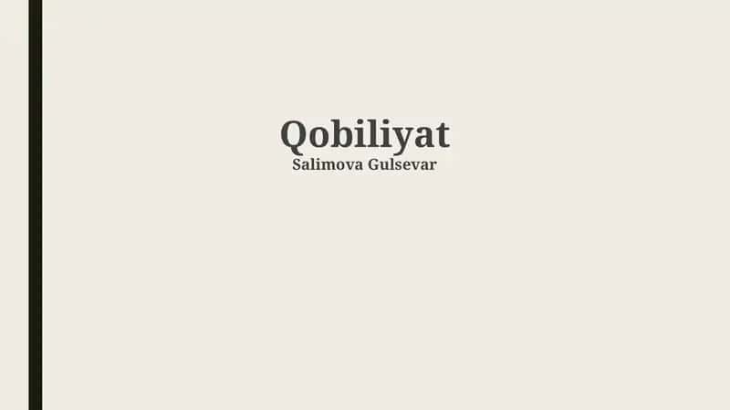 Qobiliyat