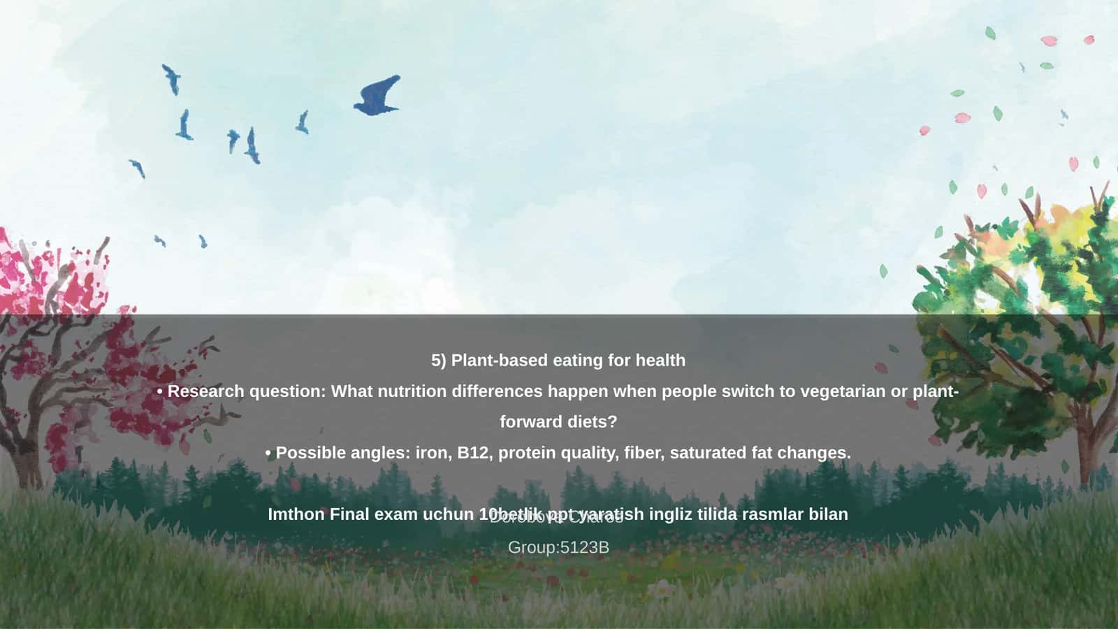 Plant-Based Eating for Health