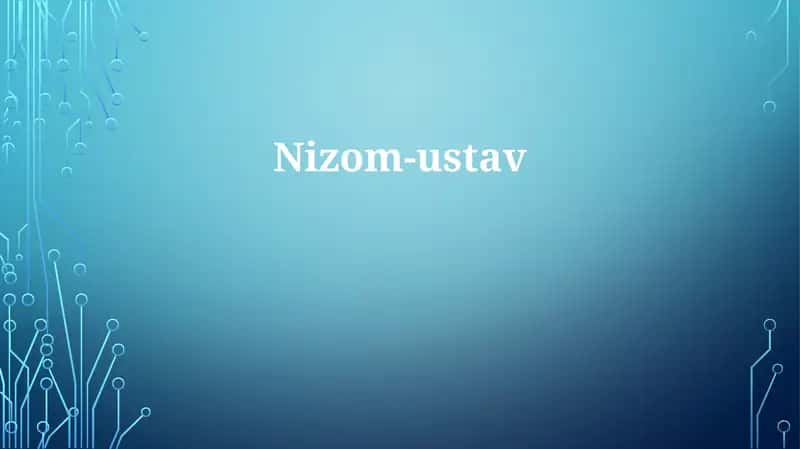 Nizom-ustav