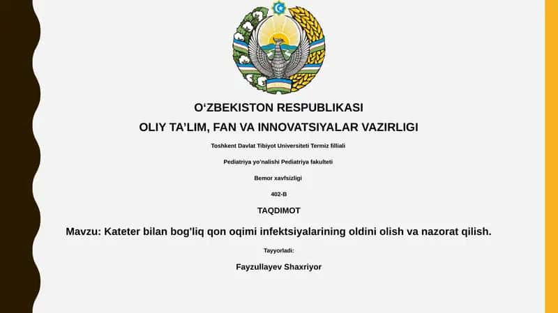 Kateter bilan bog'liq qon oqimi infektsiyalari