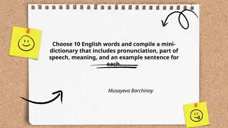 Mini-dictionary: 10 common everyday nouns