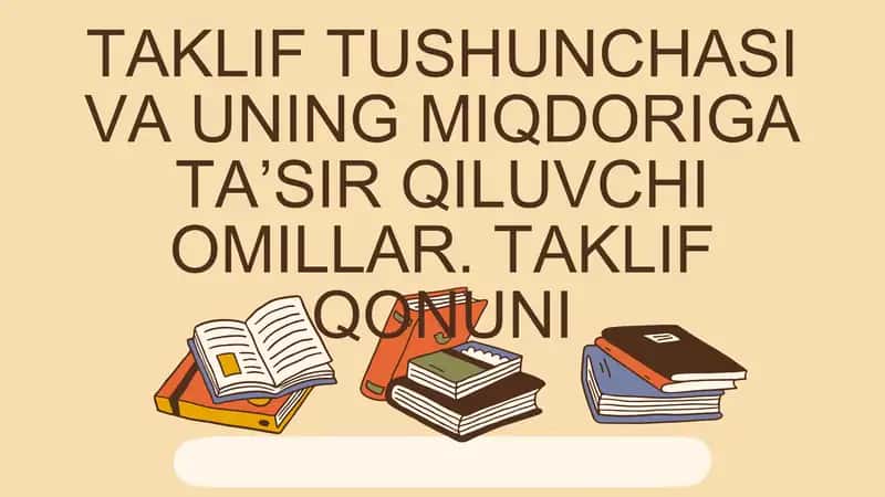 Talab va taklif qonuni bo`yicha taqdimot
