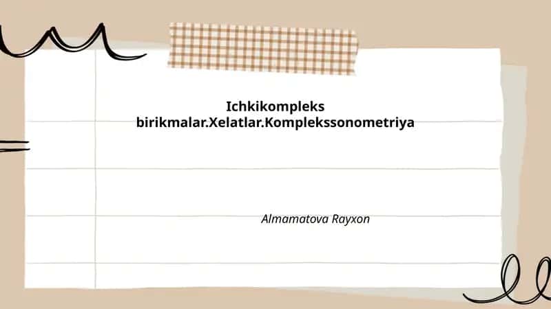 Ichki kompleks birikmalari