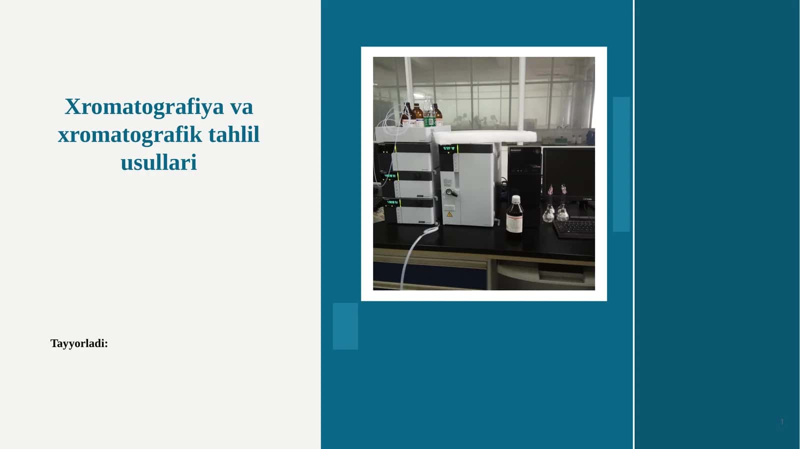 Xromatografiya va xromatografik tahlil usullari
