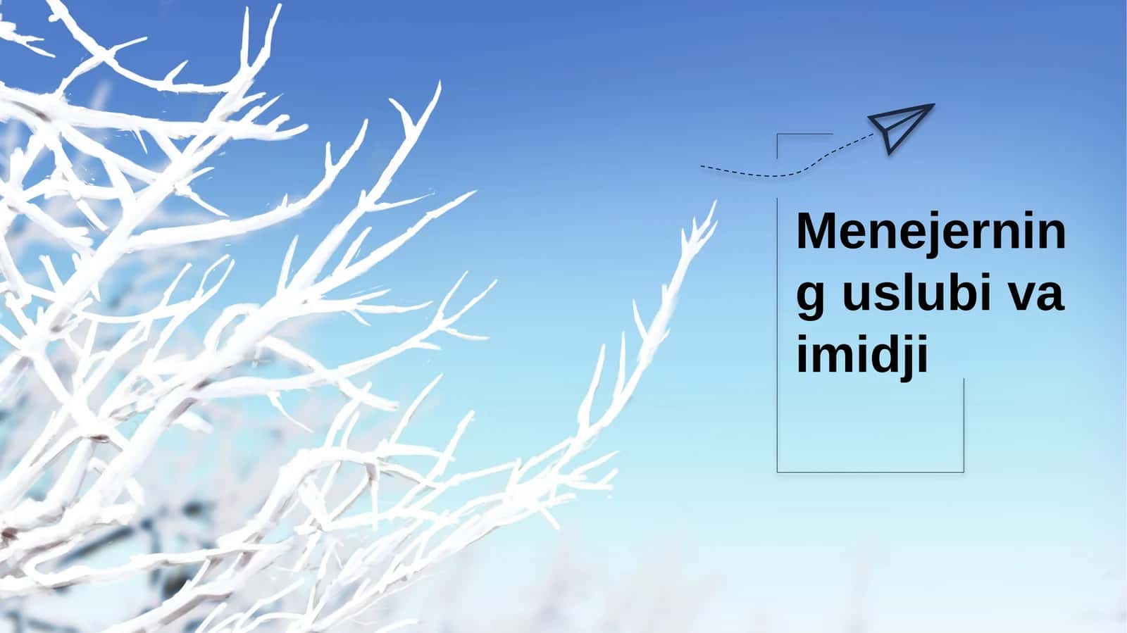 Menejerning uslubi va imidji