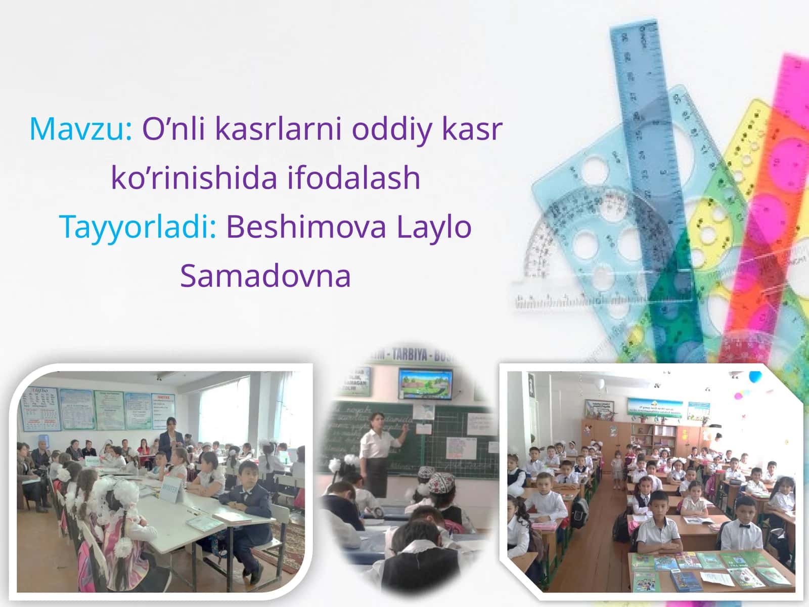 O’nlikasrlarni oddiy kasr ko’rinishida ifodalash
