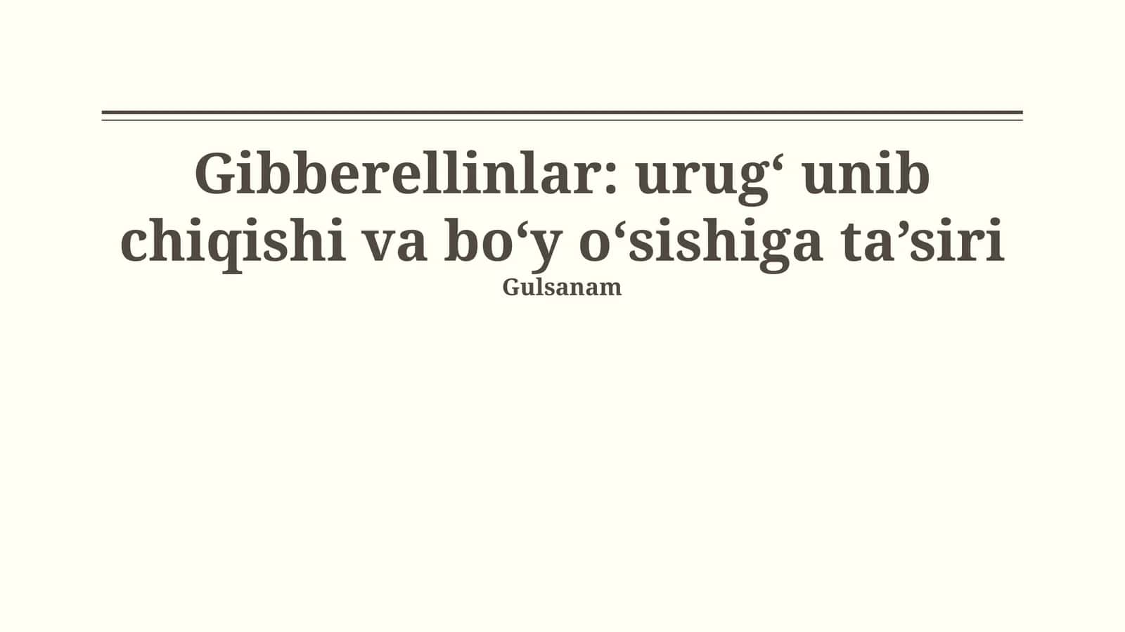 Gibberellinlar va Boshqa O'simlik Gormonlari bilan O'zaro Ta'siri