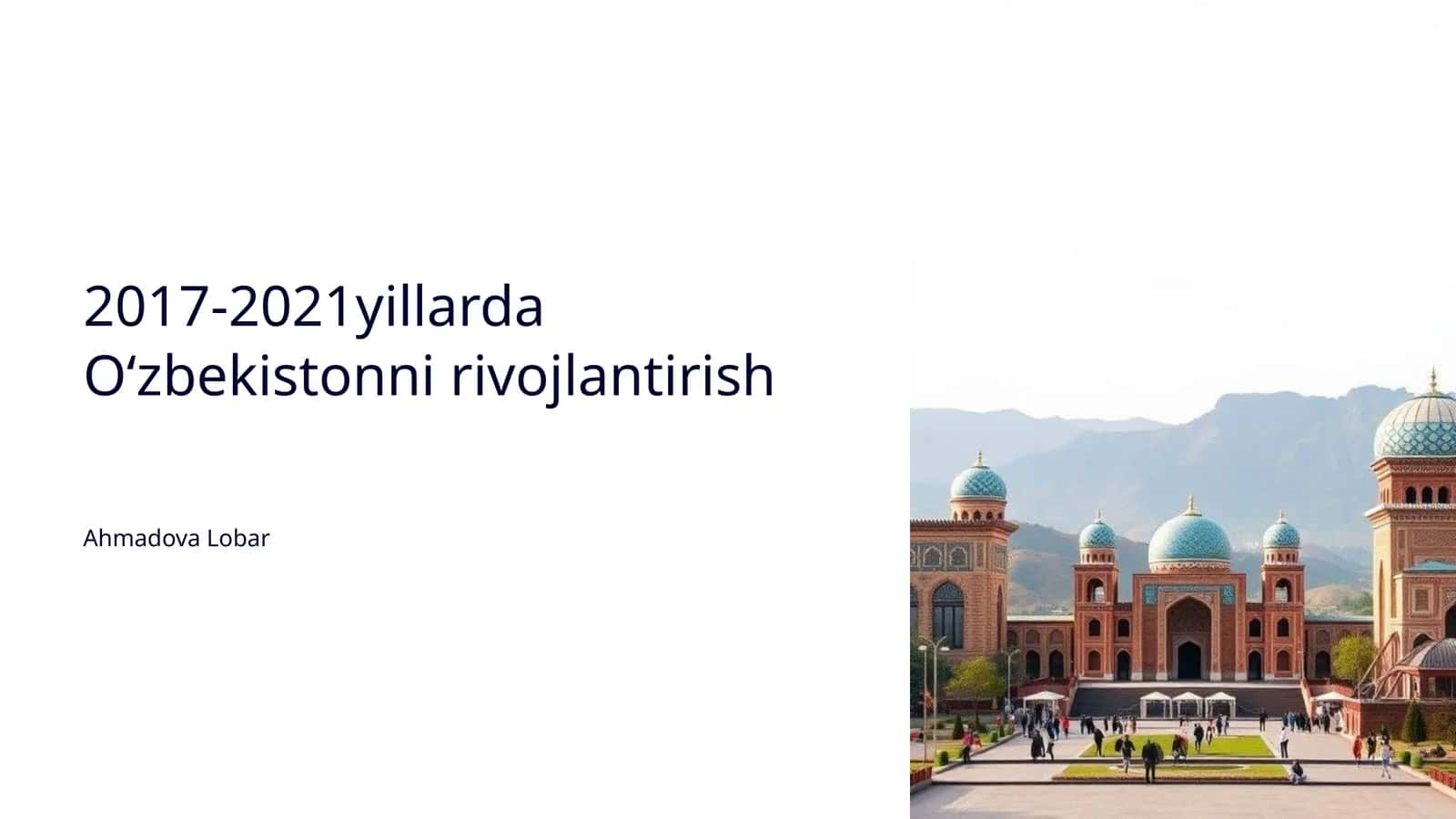 O'zbekistonni rivojlantirish