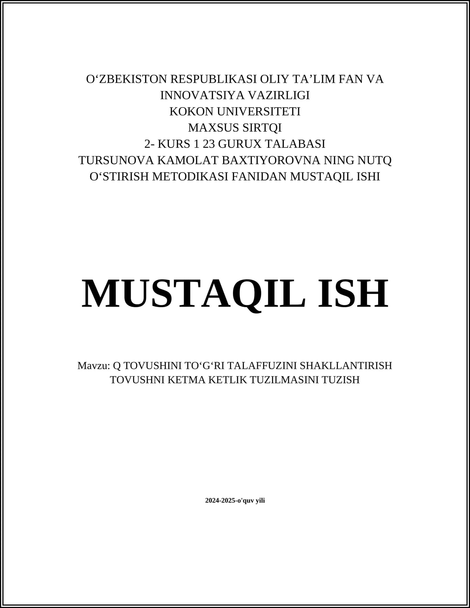 Tovushlarni to'g'ri talaffuz qilishning ahamiyati
