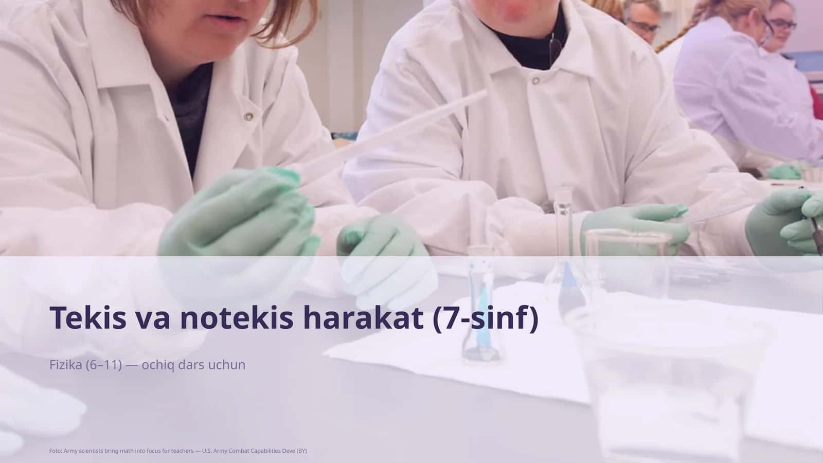 Tekis va notekis harakat (7-sinf)