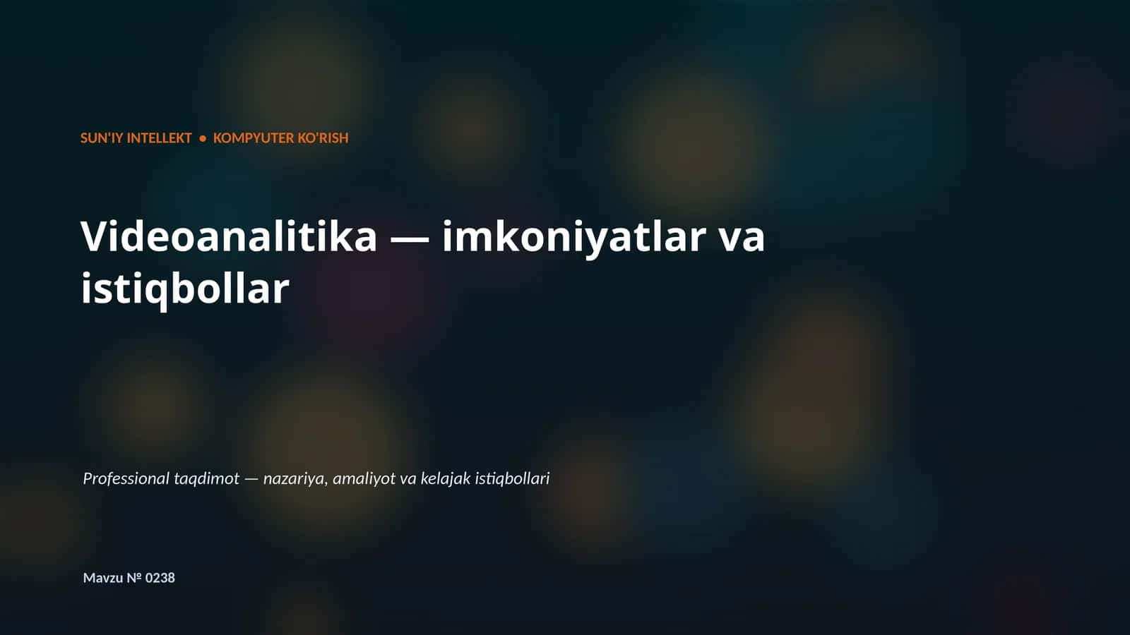 SUN'IY INTELLEKT VA KOMPYUTER KO'RISH