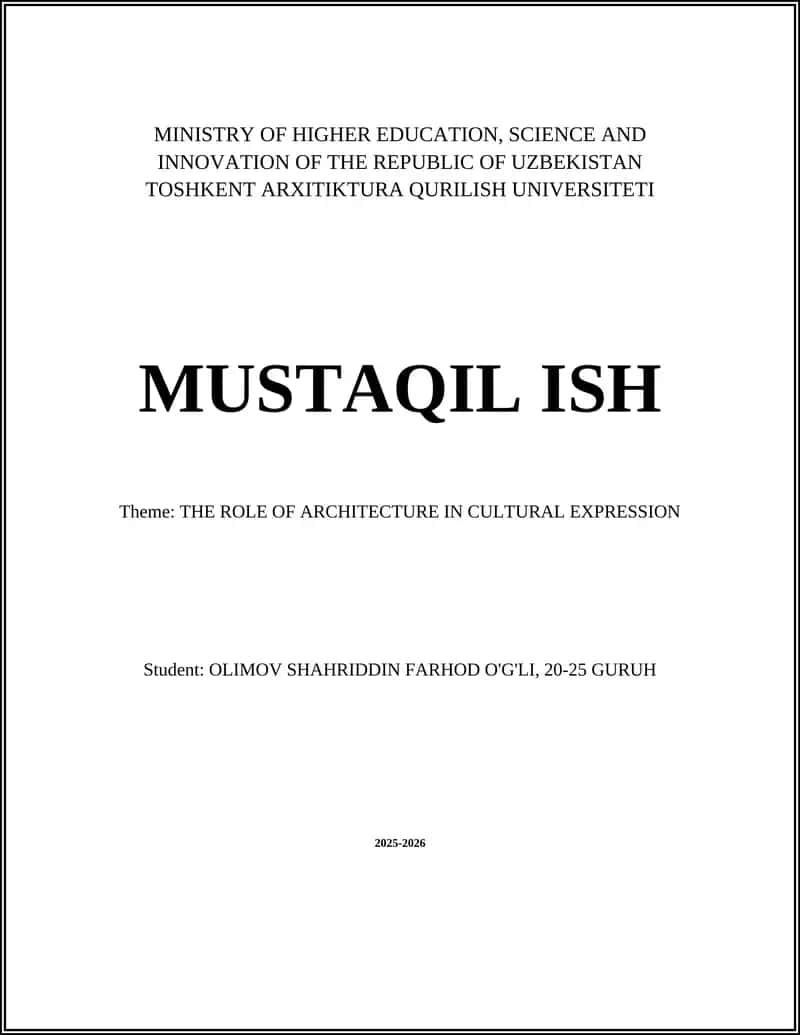 The Role of Architecture in Cultural Expression