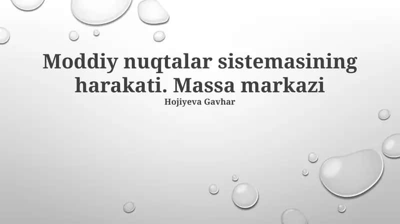 Material nuqtalar tizimi