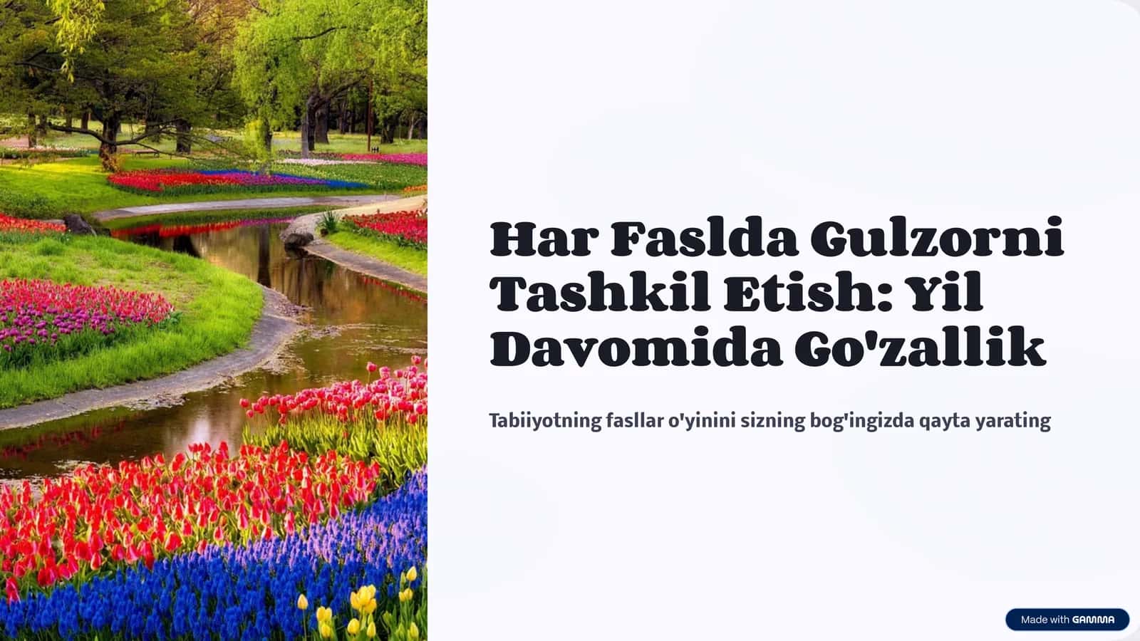 Har Faslda Gulzorni Tashkil Etish: Yil Davomida Go'zallik