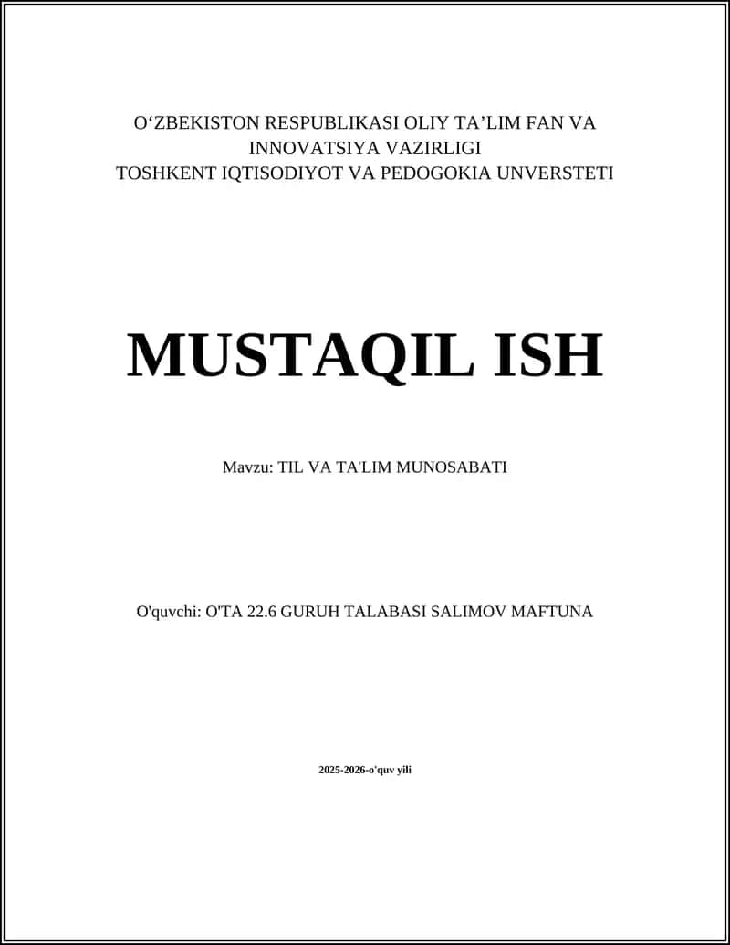 Ona tili va maktab ta'limi: boshlang'ich bosqichdagi ahamiyati