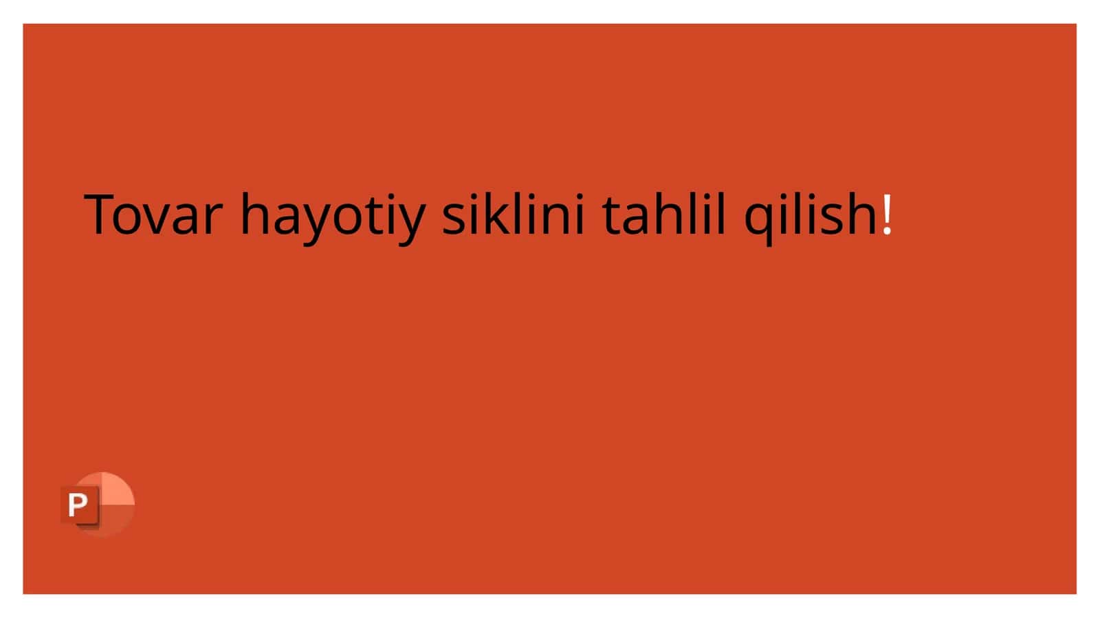 Tovar hayoti siklini tahlil qilish