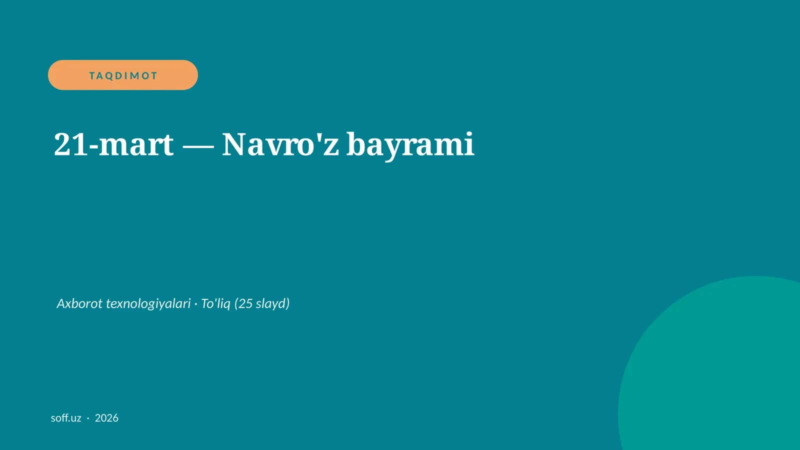 Navro'z Bayrami axborot texnologiyalari
