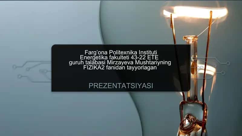 Termoelektron emissiya Prezentatsiyasi