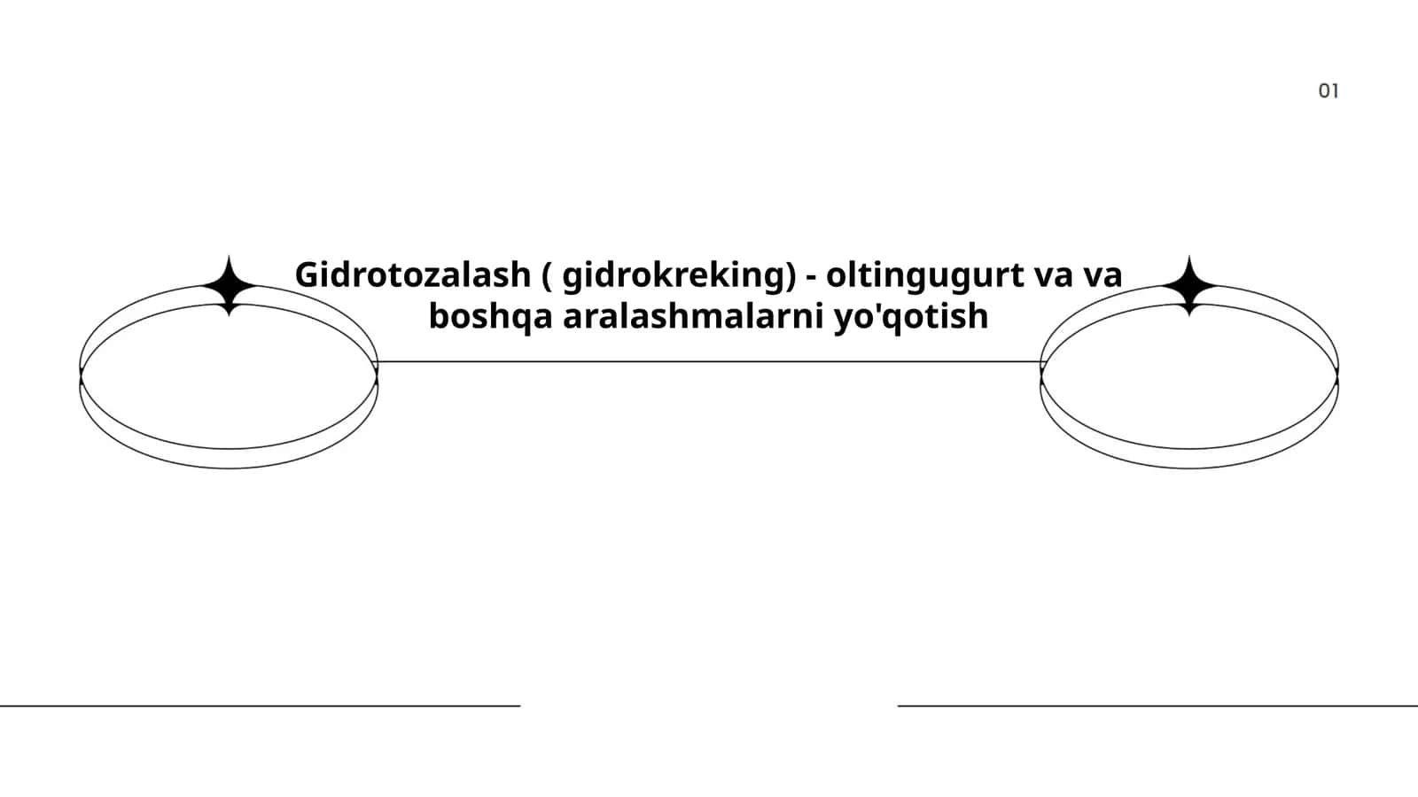 Gidrotozalash ( gidrokreking): oltingugurt va va boshqa aralashmalarni yo'qotish