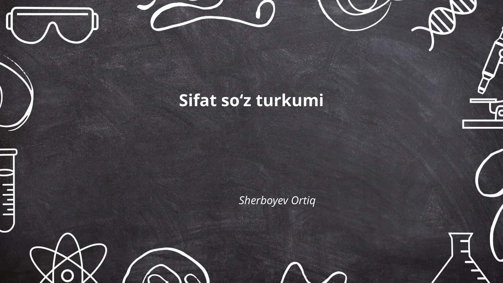 Sifat soʻz turkumi