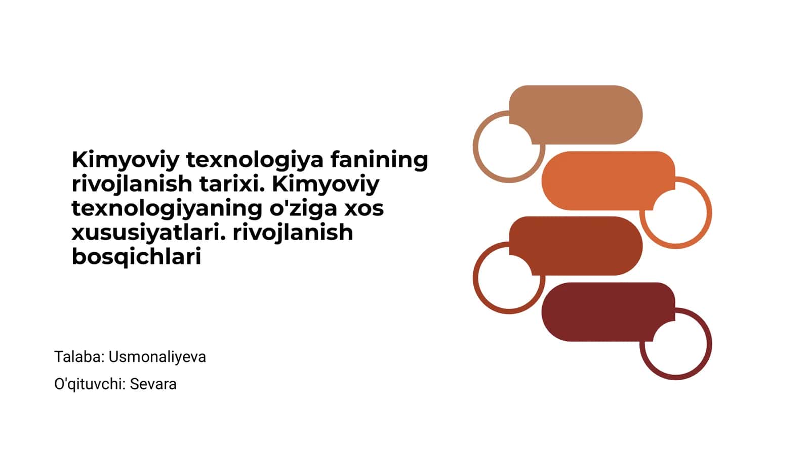 Kimyoviy texnologiya fanining rivojlanish tarixi