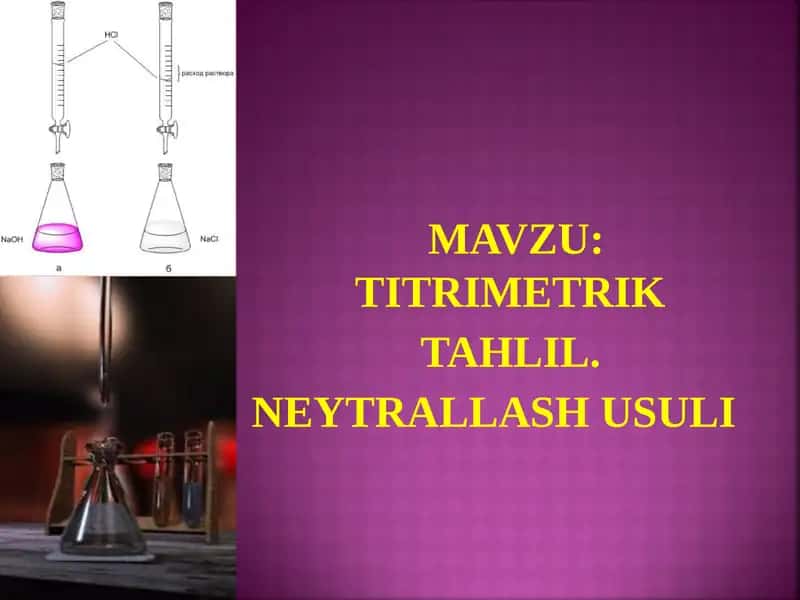 Titrimetrik Tahlil