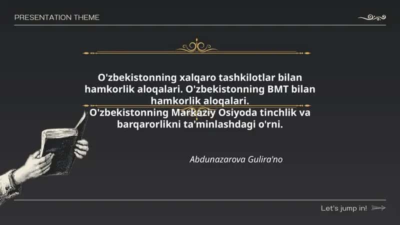 O'zbekistonning xalqaro tashkilotlar bilan hamkorlik aloqalari