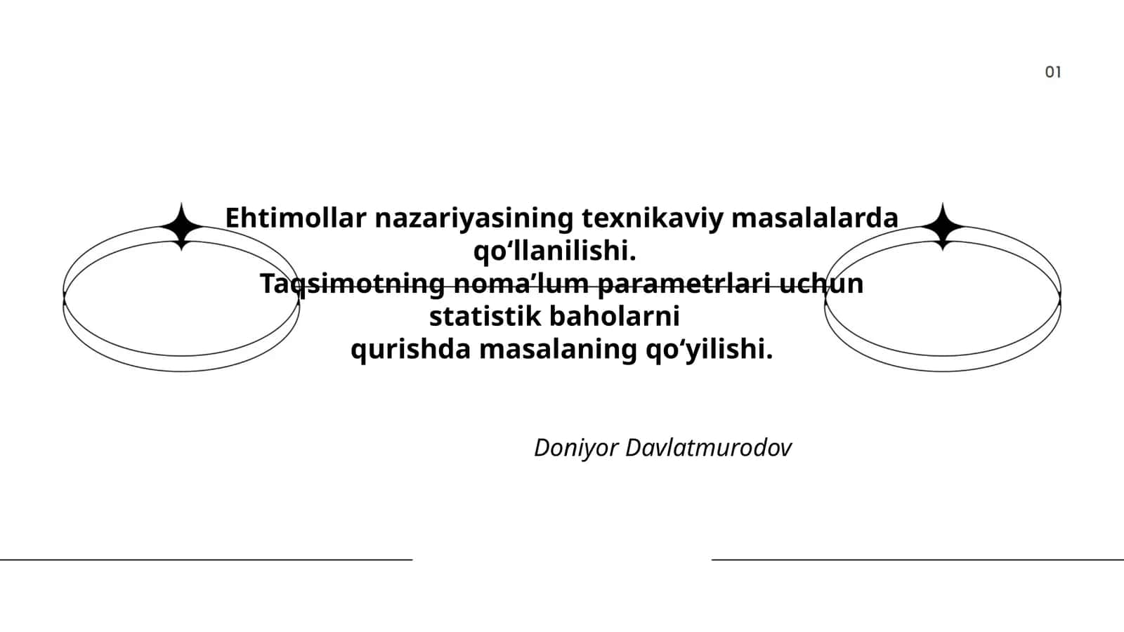 Ehtimollar nazariyasining texnikaviy masalalarda qo‘llanilishi
