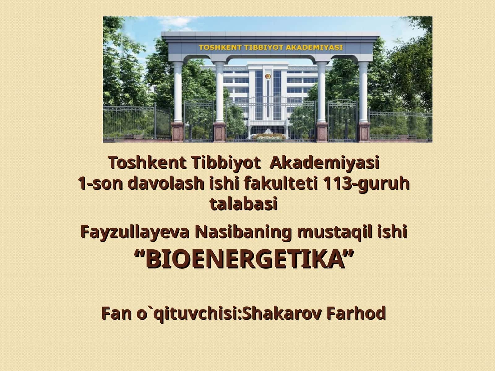 BIOENERGETIKA