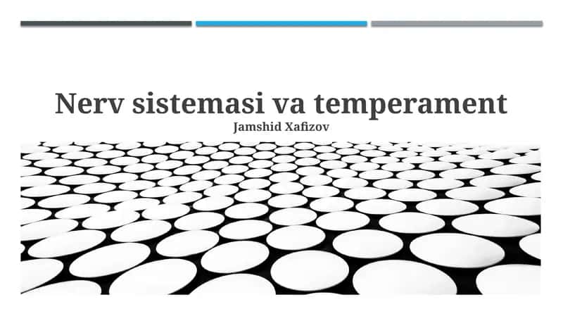 Nerv sistemasi va temperament