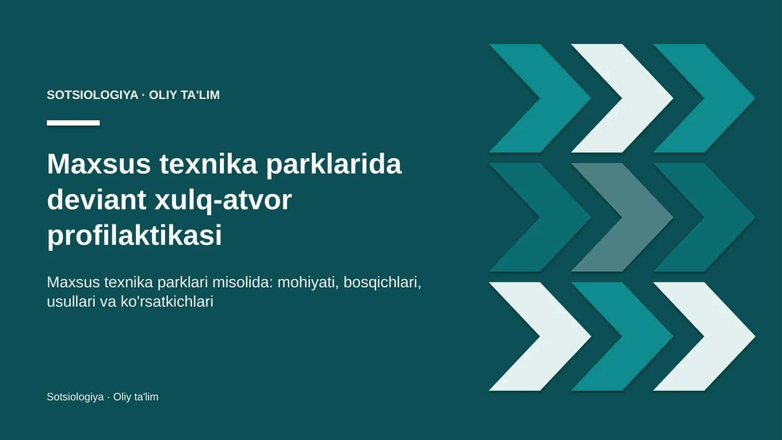 maxsus texnika parklarida deviant xulq atvor profilaktikasi 5401