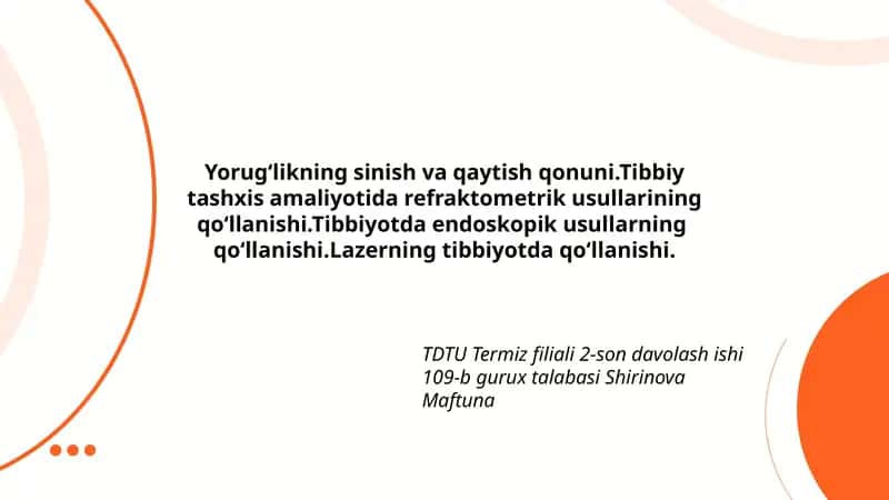 Tibbiyotda endoskopik usullarning qoʻllanishi