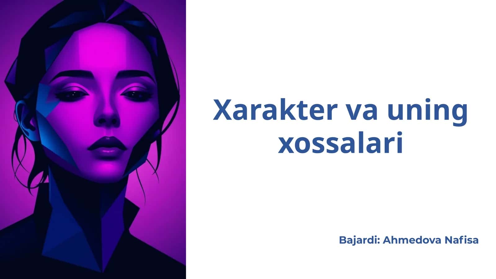 Xarakter va uning xossalari