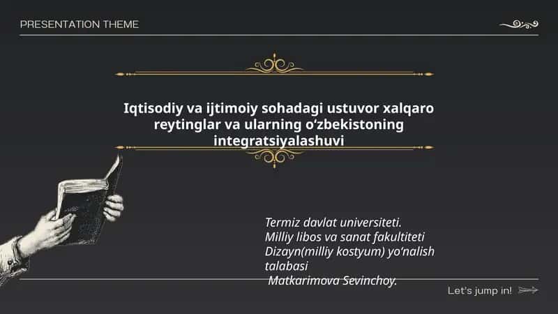 Dizayn (milliy kostyum) yoʻnalish talabasi