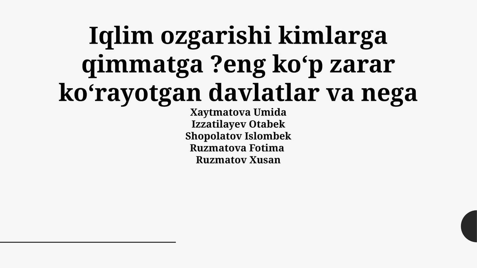 Iqlim o'zgarishining iqtisodiy ta'siri