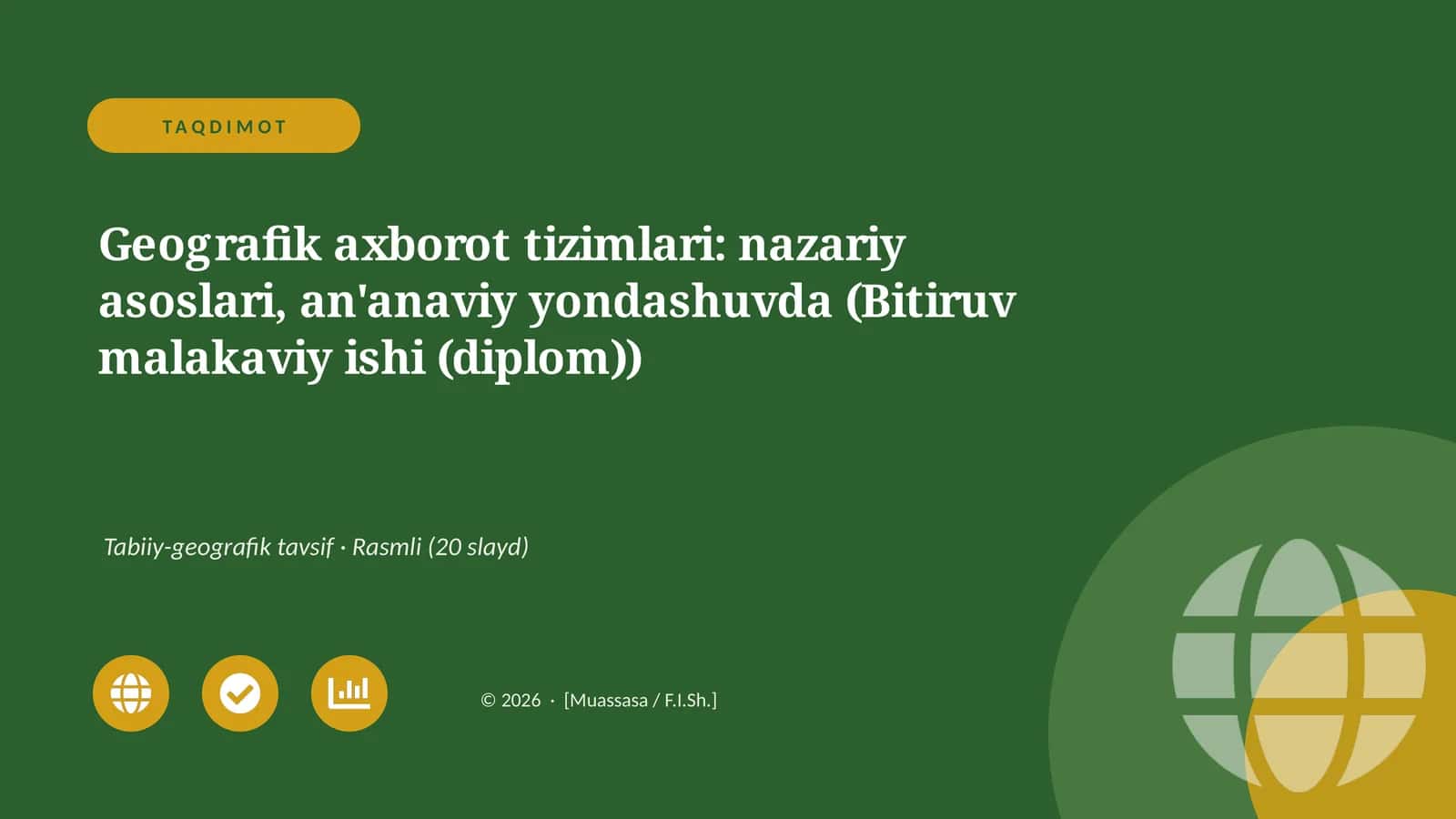 Geografik axborot tizimlari: nazariy asoslari