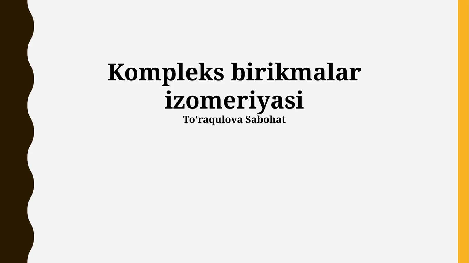 Kompleks birikmalar izomeriyasi