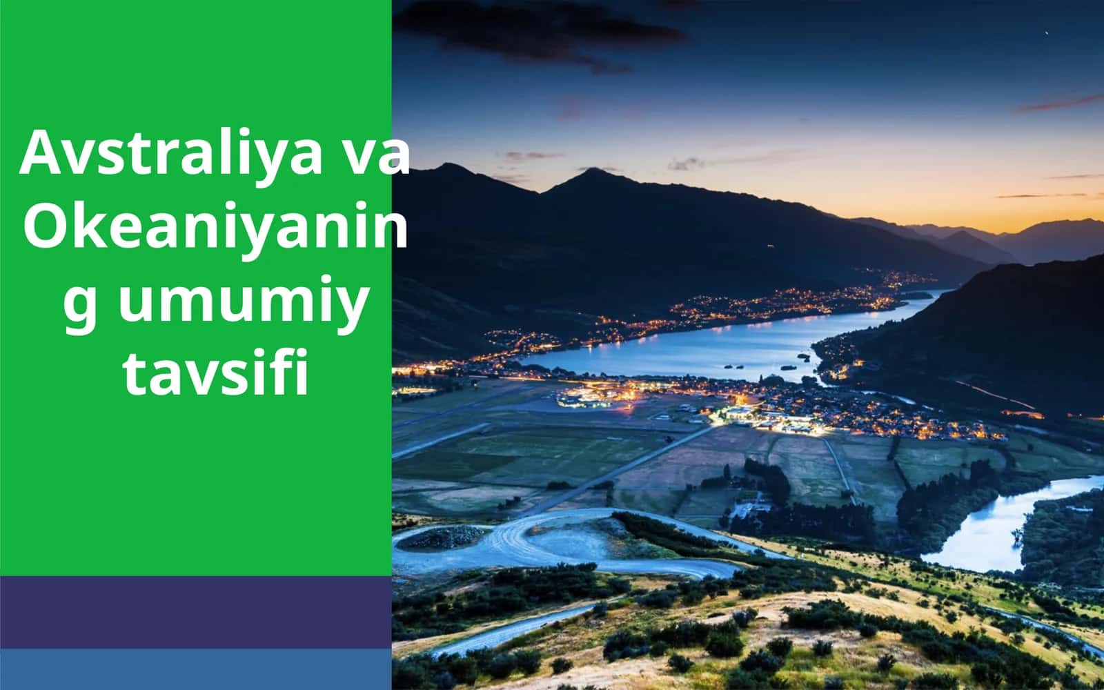 Avstraliya va Okeaniyaning umumiy tavsifi