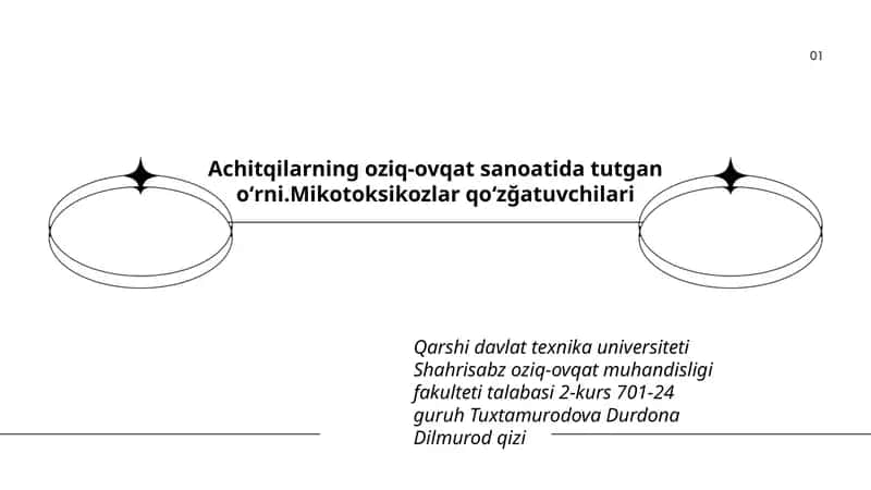 Achitqilarning oziq-ovqat sanoatida tutgan oʻrni.Mikotoksikozlar qoʻzğatuvchilari