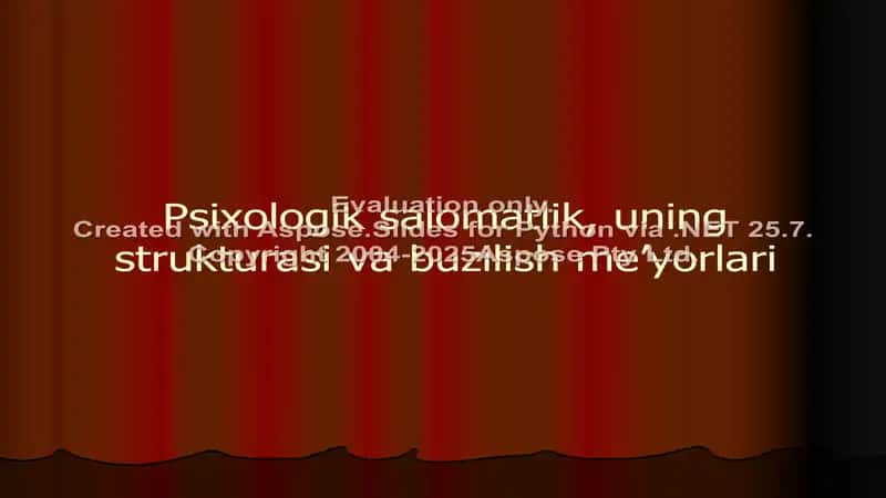 Psixologik salomatlik, uning strukturasi va buzilish me’yorlari