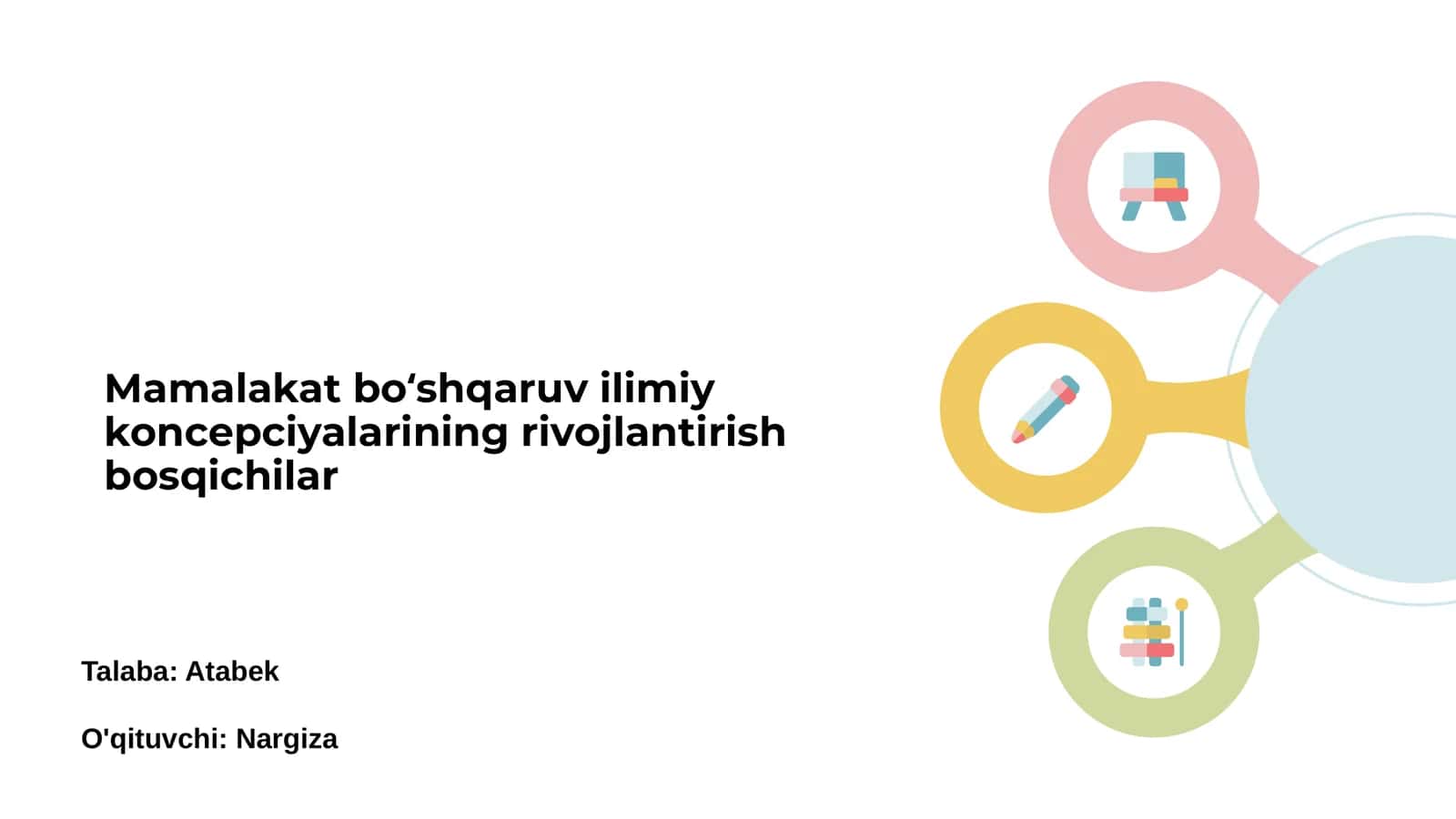 Mamalakat boʻshqaruv ilimiy koncepciyalarining rivojlantirish bosqichilar