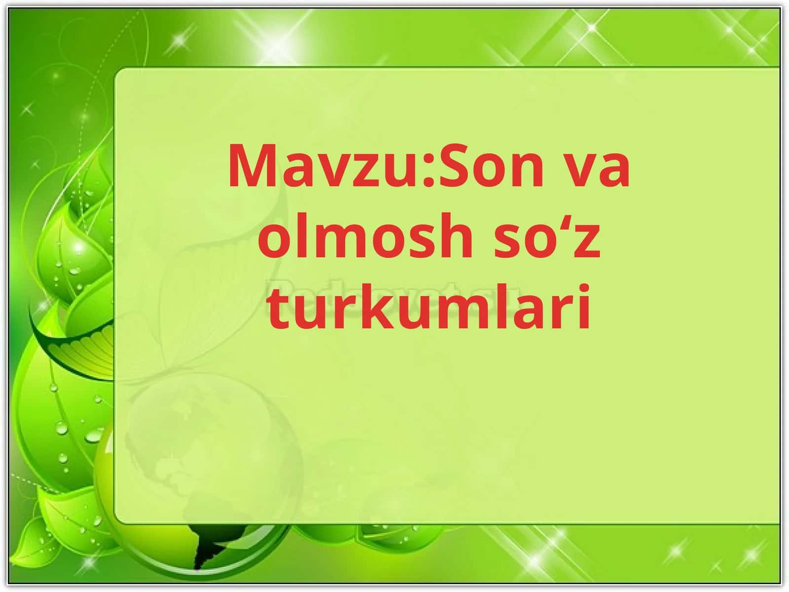 Sonvaolmoshso‘zturkumlari
