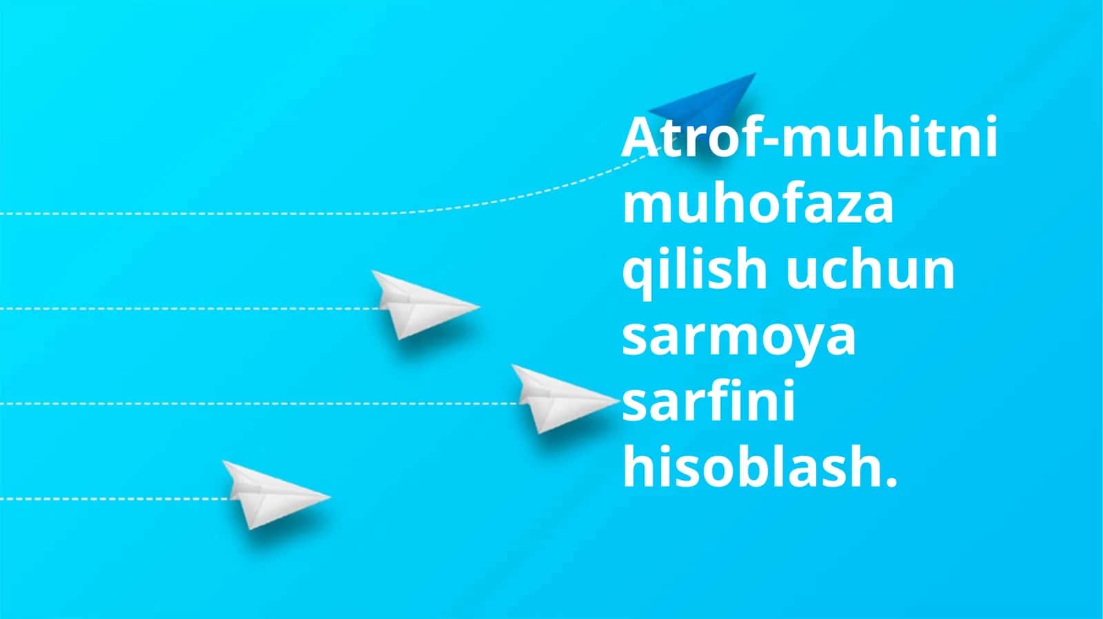 Atrof-muhitni muhofaza qilish uchun sarmoya sarfini hisoblash