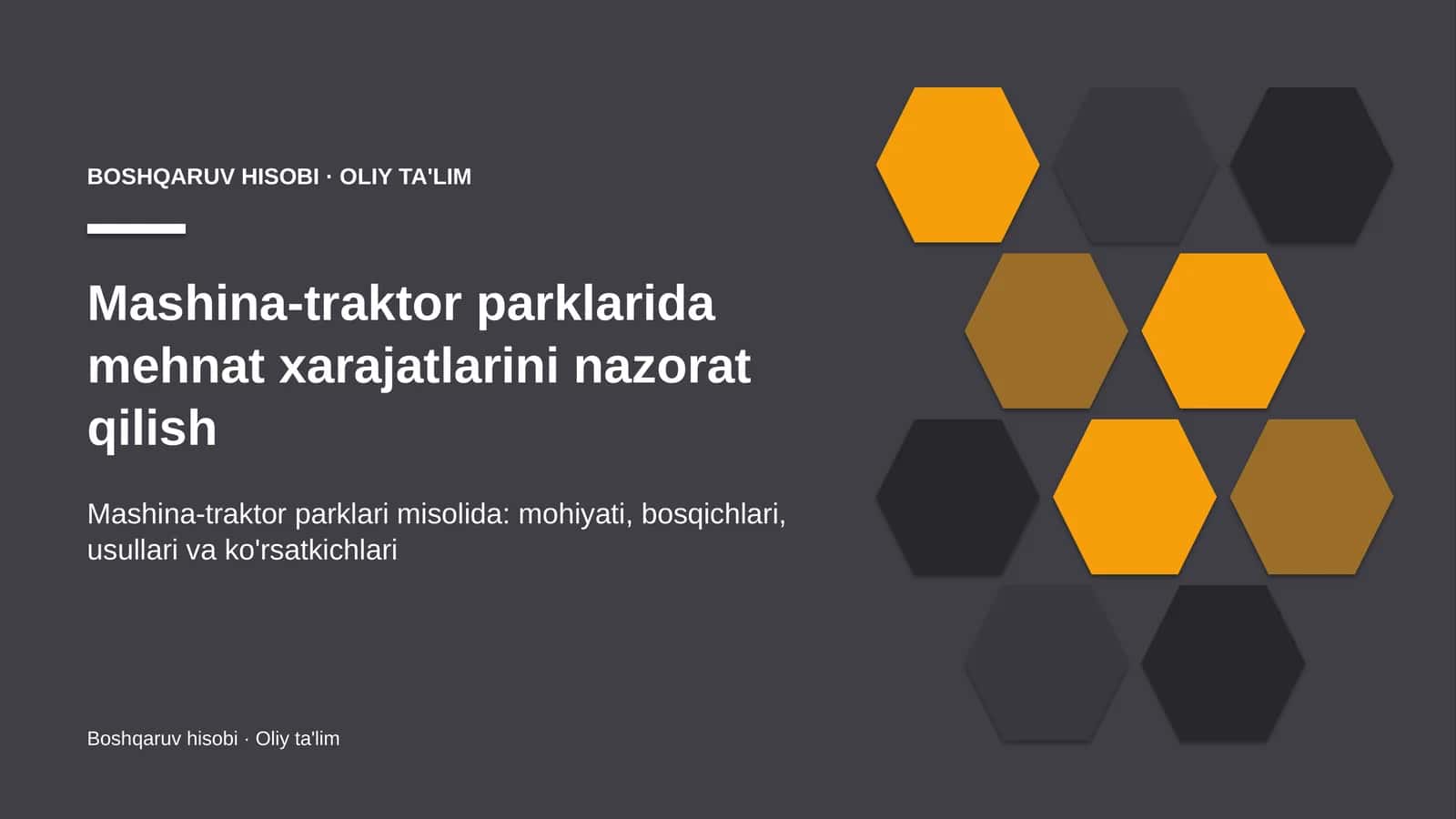 mashina traktor parklarida mehnat xarajatlarini nazorat qilish 4928