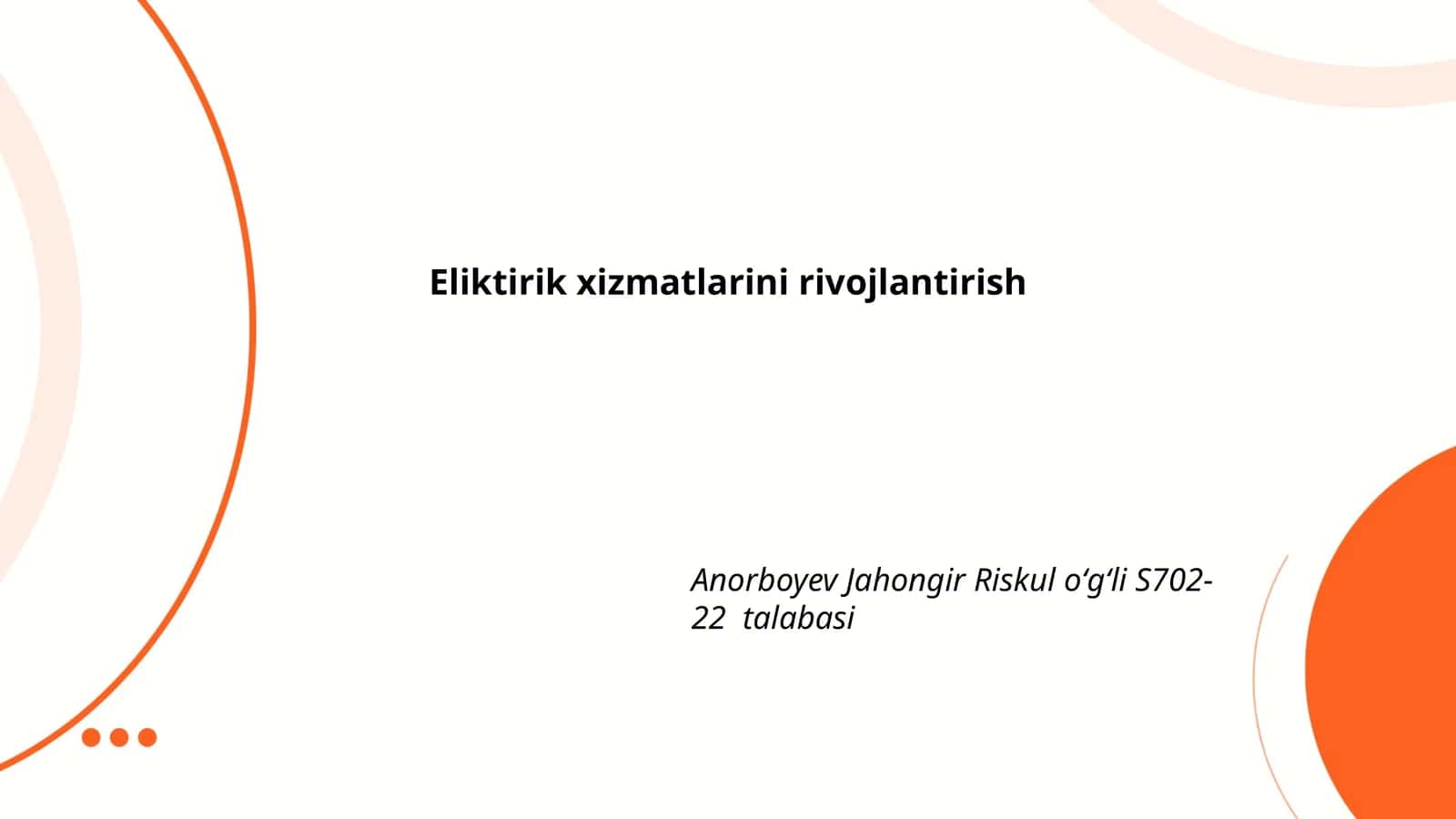 Elektr xizmatlarini modernizatsiyalash strategiyalari
