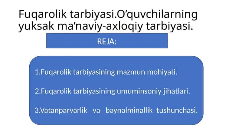 Fuqarolik Tarbiyasi
